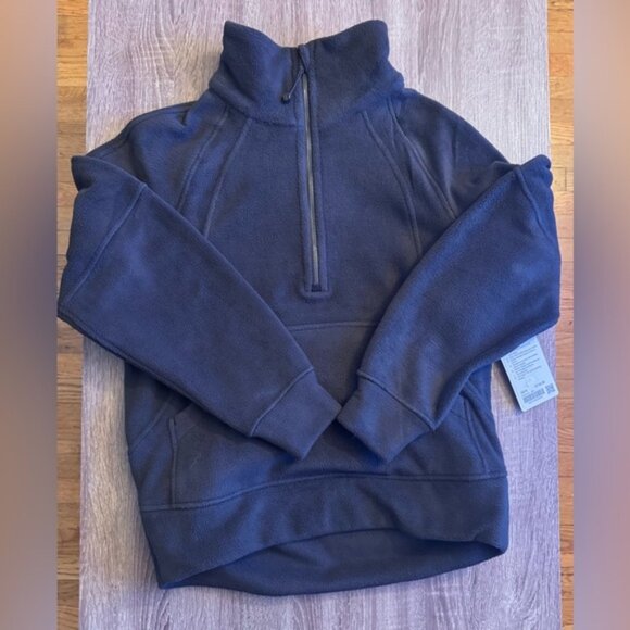 Lululemon Scuba Oversized Tumbled Fleece Funnel-Neck,Half Zip sweater.Black.XS/S - Picture 1 of 16